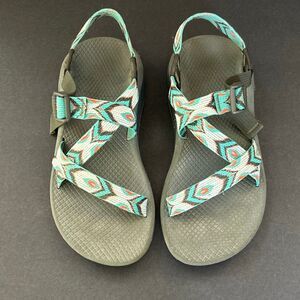 Chaco Women's Z/Cloud Wide Sandals Sz 6 J105536W Southwest Aztec Print